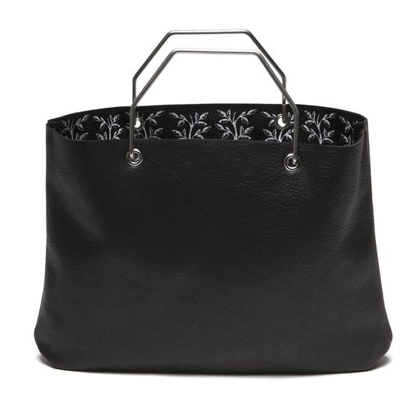 shopper tas zwart leer